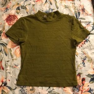American Apparel short sleeve ponte turtle neck